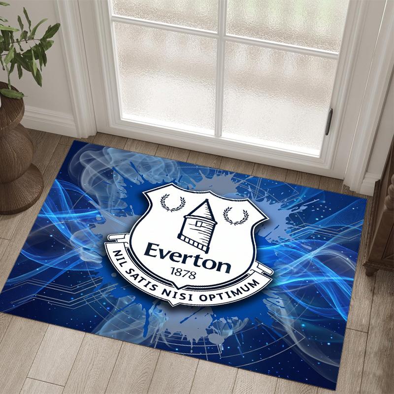 Everton Football Design Crystal Velvet Carpet Cozy Non?Slip Printed Rug For Bedroom Living Room Entrance