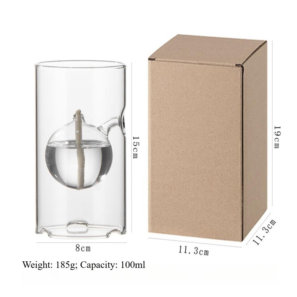 

Romantic Glass Oil Lamp Creative Transparent Glass Windproof Candle Holder Lamp Retro Wedding Party Living Room Home Decoration белый