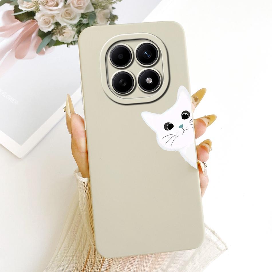 For Xiaomi Redmi Note 15 5G / Note 15 Pro 4G Cute Cat Flower Cartoon Phone Case For Redmi Note15 15Pro 4G Soft Silicone Bumpers