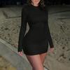 European and American Babes Sexy Style Minimalist Tight Hip Dress Women's Summer
