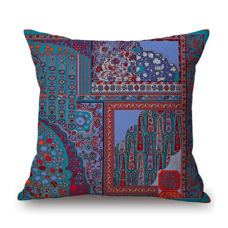 Luxury Classic Flower Pattern Elephant Animal Decorative Cotton Linen Sofa Pillow Cover Modern Aesthetic Art Cushion Cover Case