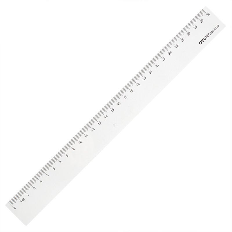 Deli 30cm Plastic Ruler 5-Pack