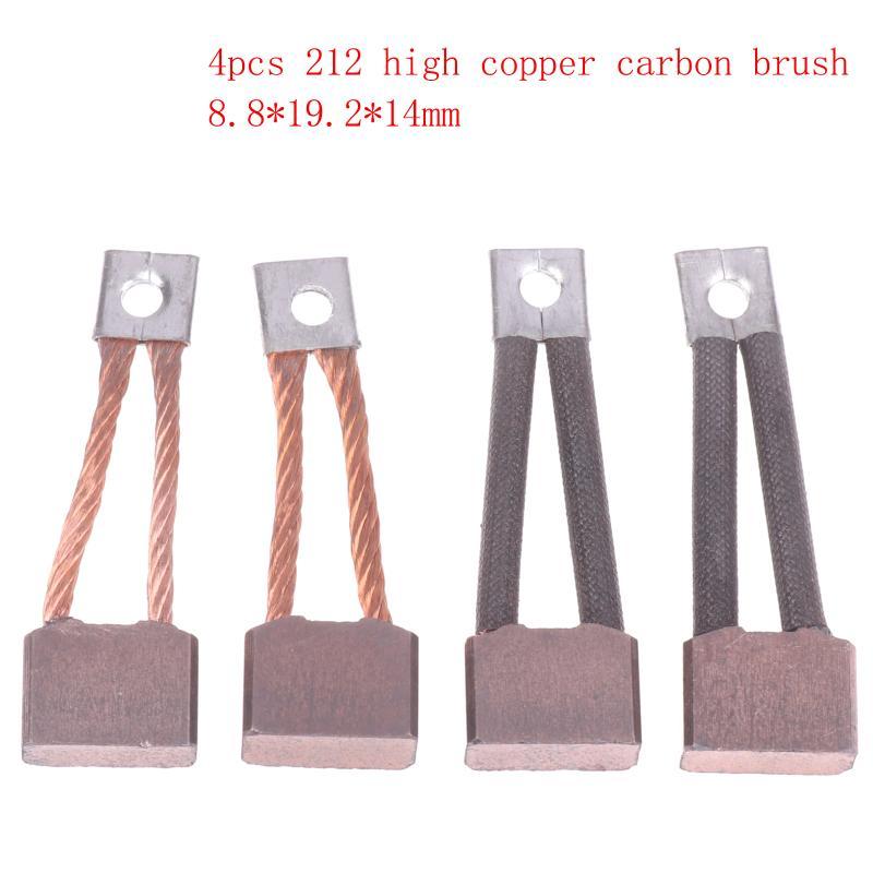 4 Pezzi 8.8x19.2x14mm 212 Spazzole di Carbone ad Alto Contenuto di Rame per Accessori di Ricambio del Motorino d'Avviamento dell'Auto