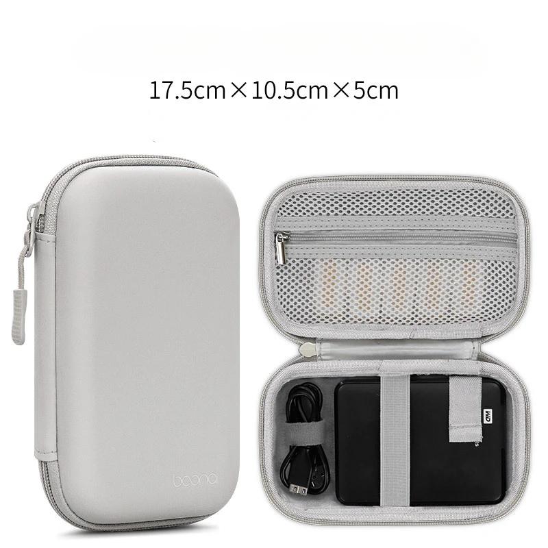 Artificial Leather EVA Portable Earphone Storage Bag Digital Charger Data Cable Storage Package U Disk Hard Shell Protection