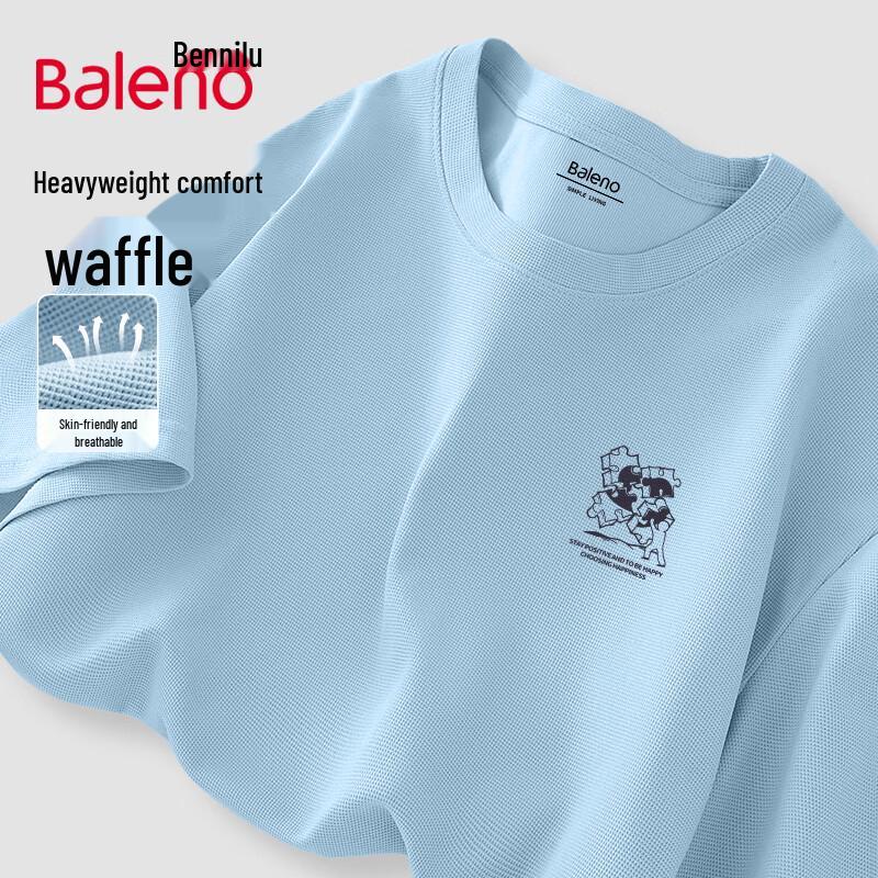 Baleno Men s Heavyweight Waffle Short Sleeve T-Shirt L