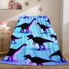 Dinosaur Dreamland Print Blanket Warm Comfortable Flannel Blanket Suitable for Bedrooms,Sofas, Beds,Chairs