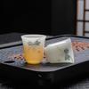 Luxury Hand-painted White Porcelain Jade Tea Set for Home & Commercial Use - High-grade Ice-type Chlorophytum Gongfu Style Gift