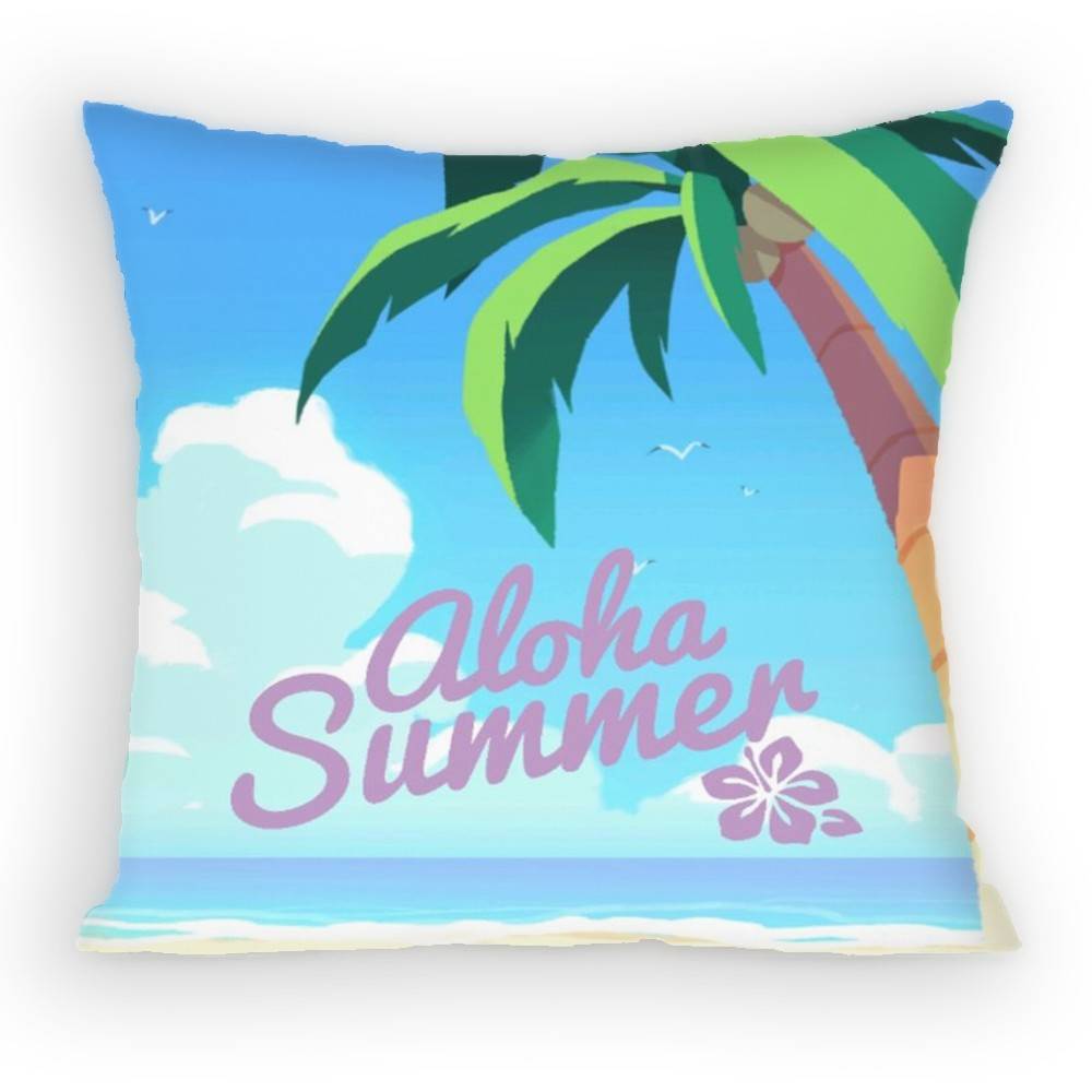 Summer Refreshing Coconut Palm Tree Beach Pillow Case Antidustmite Pillowcase Invisible zipper silky Sofa cover for bedroom
