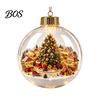 Christmas Party Supplies Glowing Clear Ball Ornament, Light Up Story Decoration with Warm LED Unique Holiday Souvenirs Light, Mini Scene Xmas