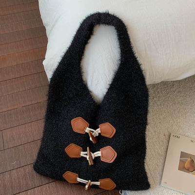Lässige Stricktasche mit großem Fassungsvermögen, Pendler-Damen-Einzelschultertasche, Einfache und stilvolle Tragetasche