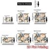 2D FLAT PRINTING 2pcs Curtains (Without Rod) Floral Rose Design (2) Easter Festival Fashion Curtains Fabric Curtains Outdoor
