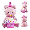 1pcs 4D Bear Foil Balloon Baby Birthday Photo Props Cartoon Aluminum Film Balloons Happy Birthday Party Balloon Baby Shower