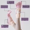 Ballet Style Non-Slip Yoga Socks with Lace Open-Back Toes and Silicone Grip