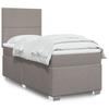 Vidaxl Kontinentalbett Mit Matratze, Taupe, Stoff, 80X200 Cm