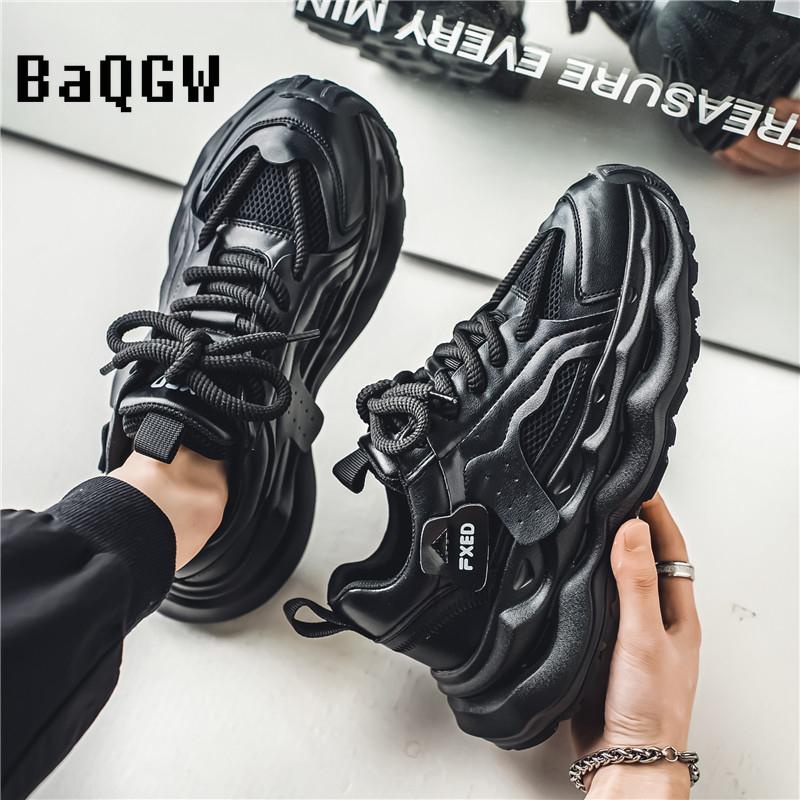 Fashion Fashion Men Shoes Thick Bottom Casual Mesh Breathable Designer Chunky Sneaker for Men Lace Up Sports Running Shoes Men Sneakers