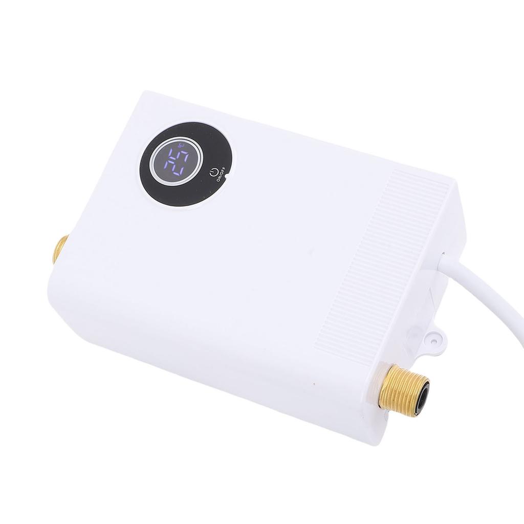 Tankless Water Heater Mini Variable Frequency Constant Temperature Water Heater for Kitchen Apartment Bathroom RV White