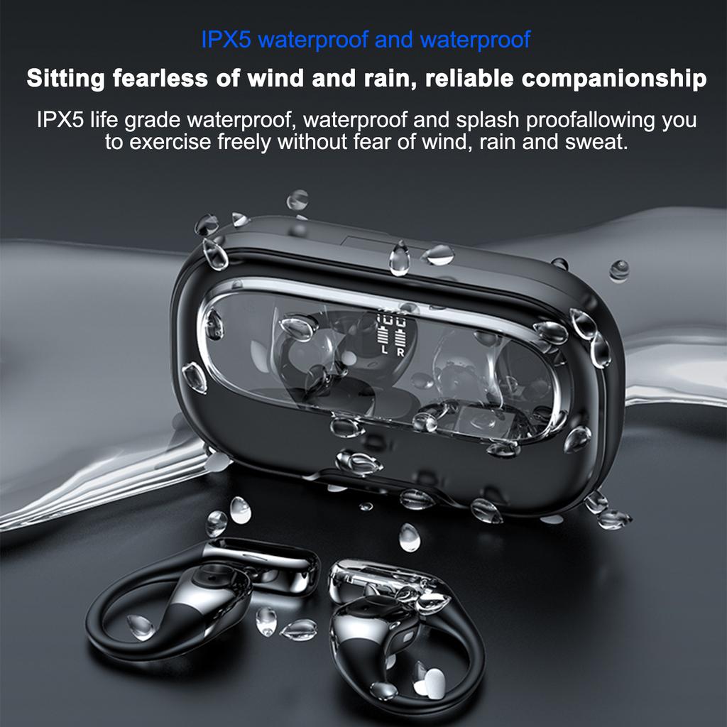 BT5.4 True Wireless Headphones Earhook Earbuds Waterproof Sport Earphone Ultra-Low Latency Game