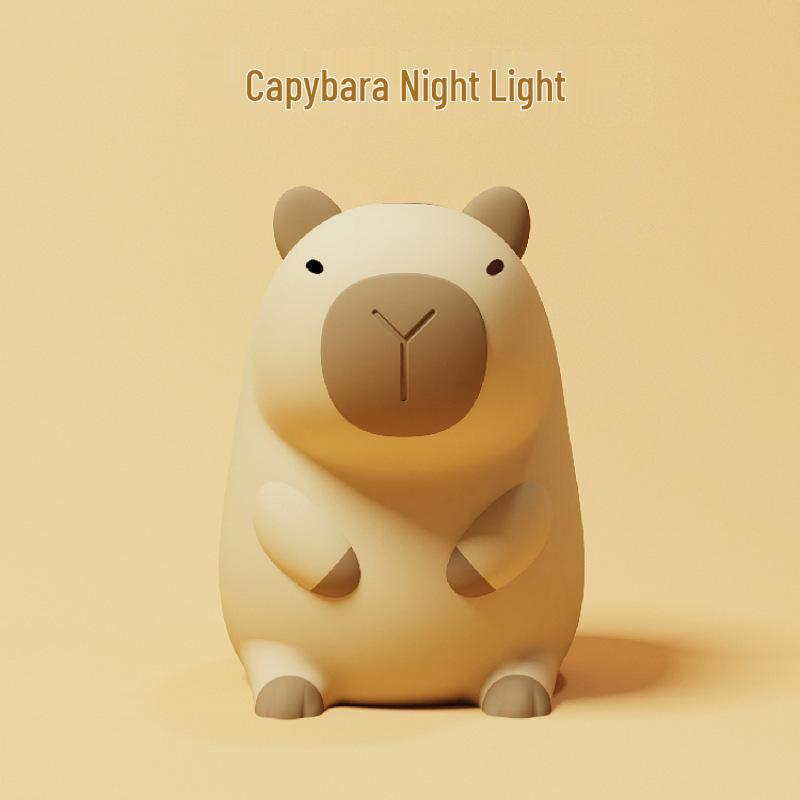 Capybara Night Light: Silicone Child-Friendly Guinea Pig Lamp and Creative Room Ornament