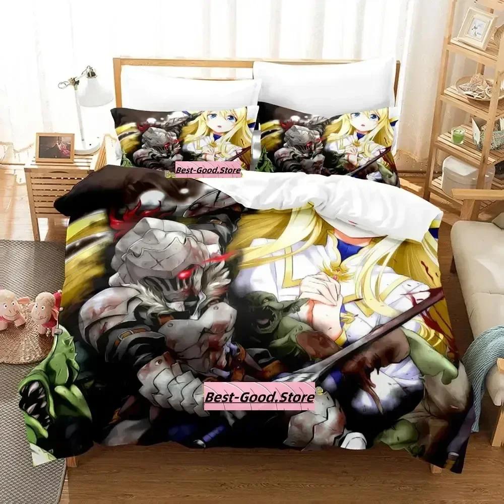 New Goblin Slayer Beding Set Single Twin Printed Bed Linen Set With Pilowcase Bed Soft Duvet Cover Single Double Quen Super King-Sized Dimensionsd
