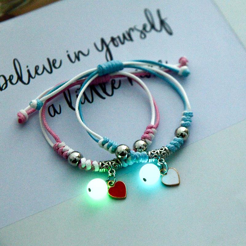 

Светящийся корейский браслет дружбы для студенток - парный резиновый браслет