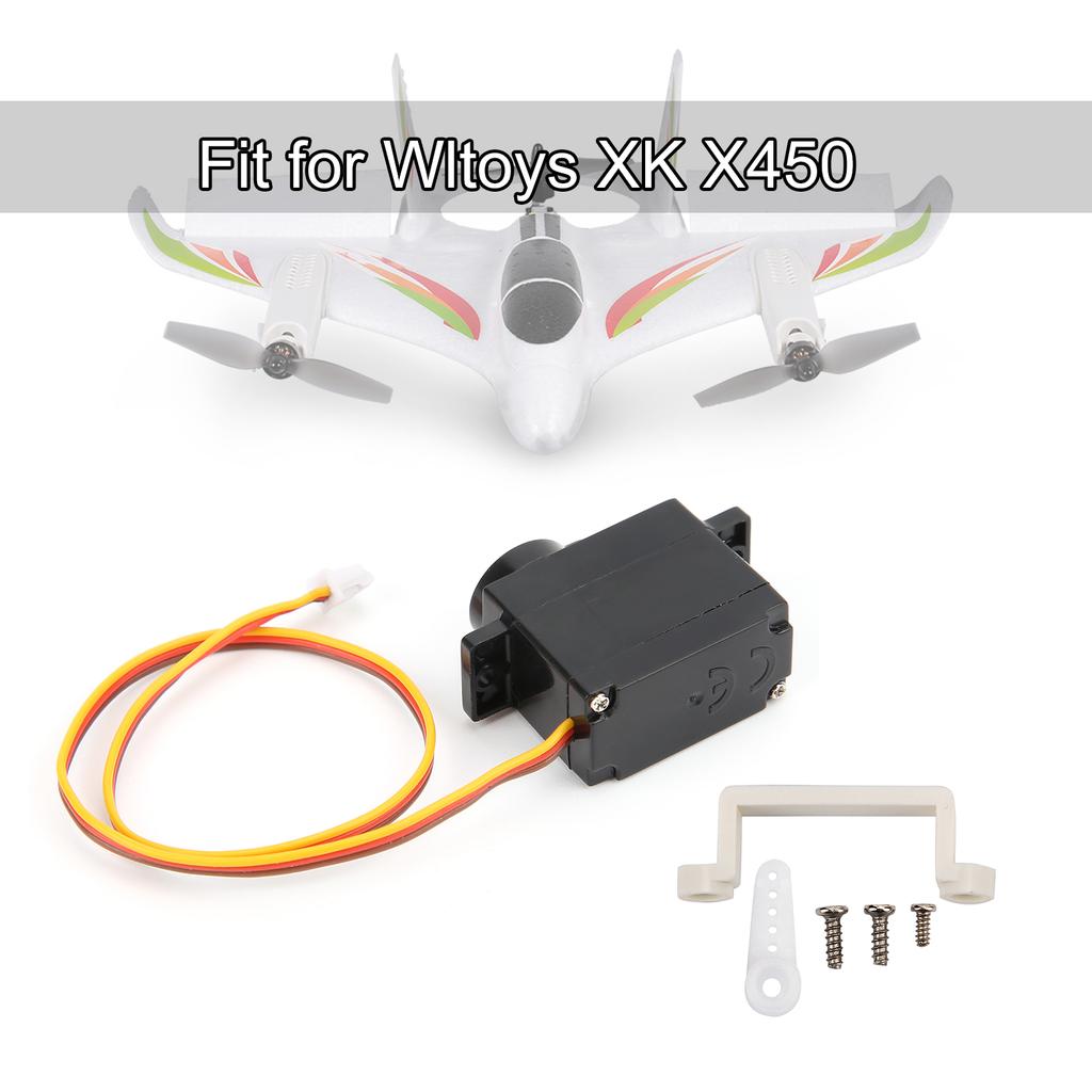 RC FixedWing Plane Servo with Servo Arm and Base RC Accessory for WLtoys XK X450
