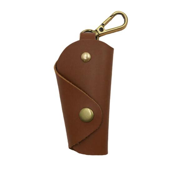 Car Keychain Box Foldable Design Prevents Scratches Handmade Imitation Leather Key Bag Key Organizer