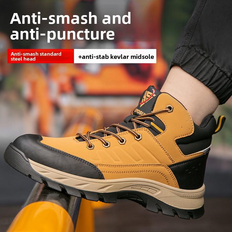 Waterproof Safety Shoes for Men Steel Toe Safety Boots Non Slip Safety Sneakers Anti Puncture Industrial Construction Work Boots