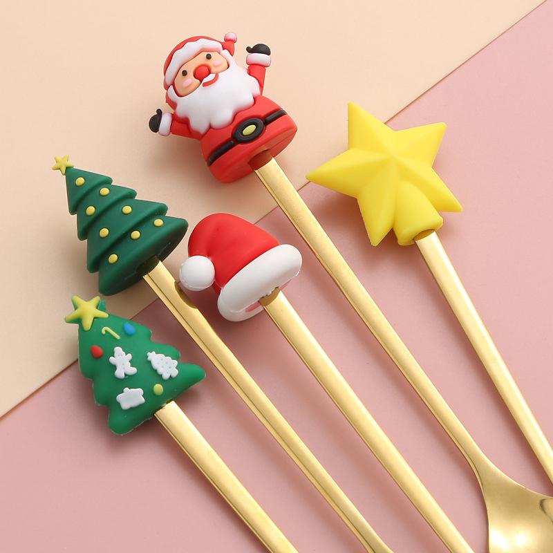 Christmas Fork And Spoon Set, Christmas Gift Box Tableware, Stainless Steel Tableware, Coffee, Tea And Dessert Fork And Spoon