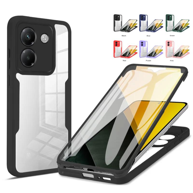 For Poco M7 Pro 5G Case 360 Full Protect Cover For Xiaomi Mi Poko Little M7 Pro M7Pro Clear Screen With Silicone Bumper Funda