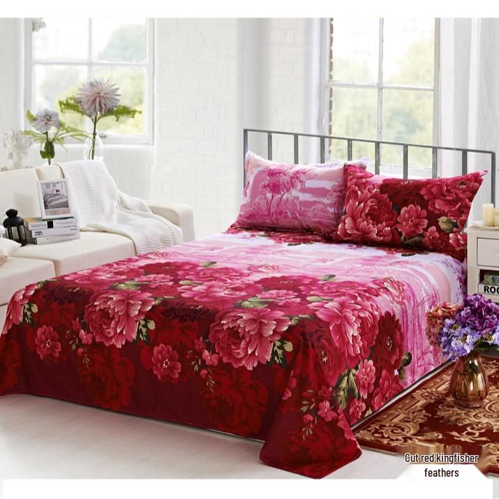 Brushed Duvet Cover & Sheet Set for Single/Double Beds - Ideal for Student Dorms