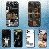 Rod W-Wave Phone Case For iPhone 17,16,15,14,13,12,11 ,Pro Max,XS,X,XR,SE,Mini,8,7,Soft Silicone Black Cover
