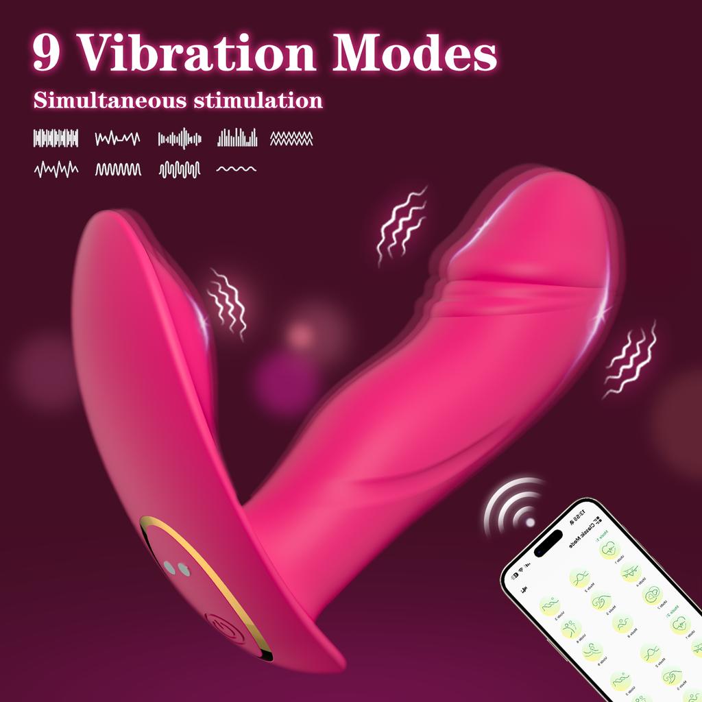 APP Ovládání Nositelný Dildo Vibrátor pro Ženy Stimulátor Klitorisu Masážní G-bodu Ženský Anální Kolík Vibrační Dospělé Sex Hračky