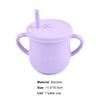 Water Cup Soft Leakproof Silicone Baby Straw Feeding Drinking Glass Home