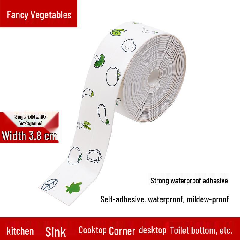 

Водонепроницаемая ПВХ лента: Влагостойкий, Маслостойкий, Защищающий от плесени Заполнитель швов для варочных панелей, раковин, ванных комнат и туалетов 5m per roll