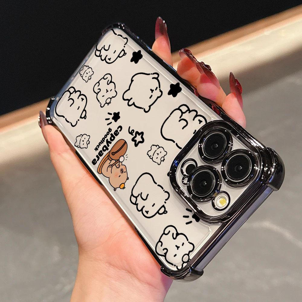 Cute Little Capybara Case For Samsung Galaxy A57 A37 A07 A17 A56 A55 A54 A52 A53 A36 A34 A35 A33 A73 A26 A25 A16 A06 Phone Cover