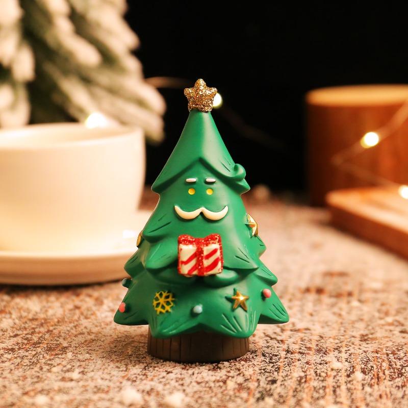 Creative Christmas Resin Old Man Small Gift Ornament Cute Desktop Christmas Tree Atmosphere Decoration Gift
