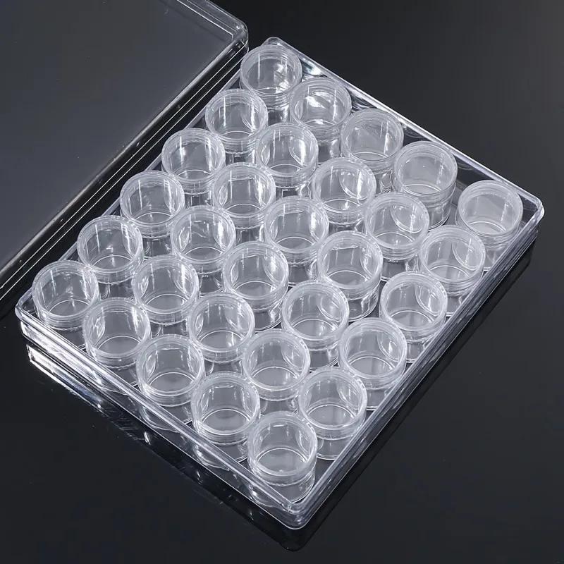 Small Clear Empty Storage Box Plastic Square Jewelry Beads Organizer Boxes for Seed Beads Art Container Case DIY Craft Supplies