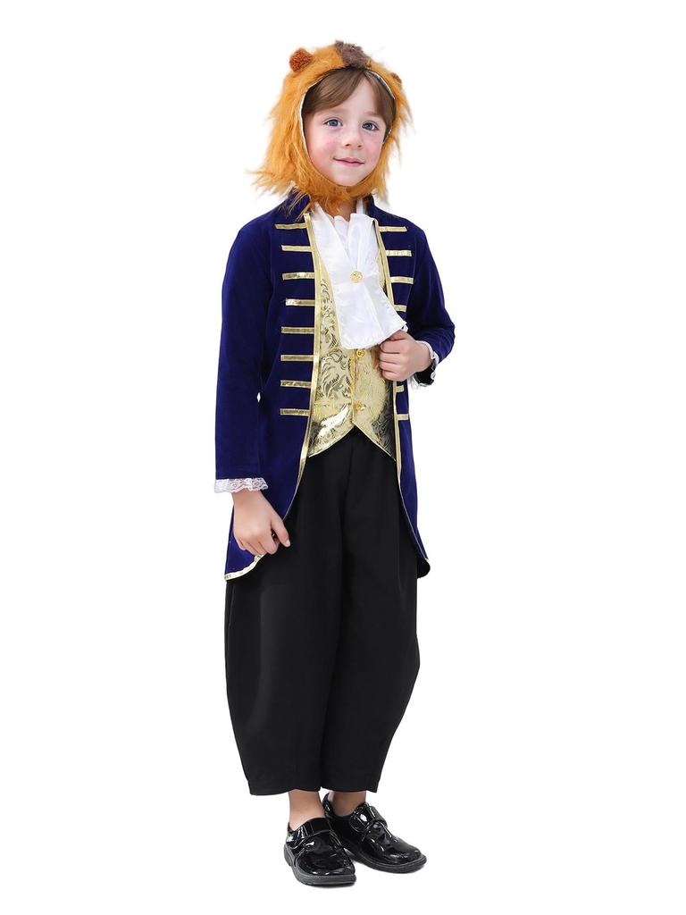 Kostium Cosplay Postaci z Bajki dla Dzieci: Piękna i Bestia