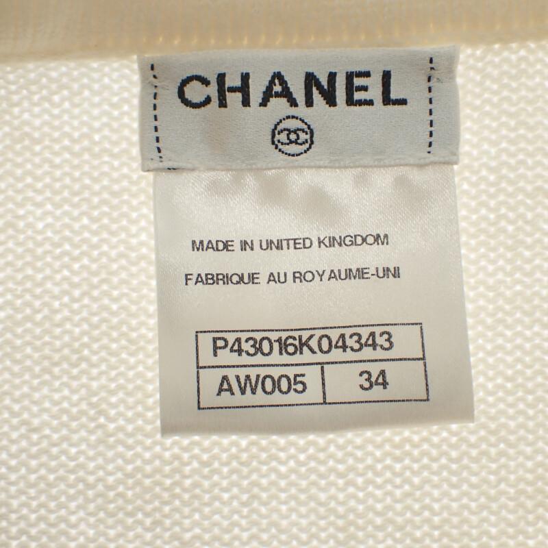Chanel P43016K04343_AW005 34 Cardigan White Cashmere Women
