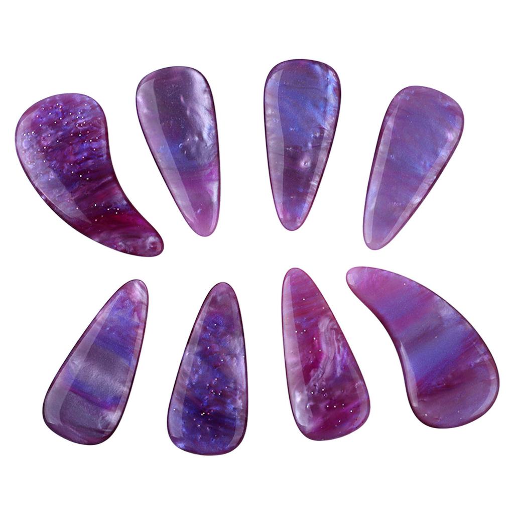 8 Stück Guzheng Fingerplektren Silikonpolymer Zart Glatt Aussehen Elastisch Professionelle Guzheng Nagelabdeckungen Milchig