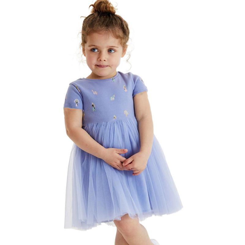 Jump Girls' Mesh Dress - 2026 Spring/Summer New Arrival, Short Sleeve