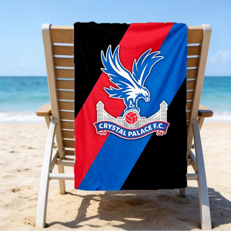 Crystal Fc Crest Printed Beach Towel, Super Soft Microfiber, Perfect Gift Birthday, for Pool, Beach, Travel, for Family and Friends