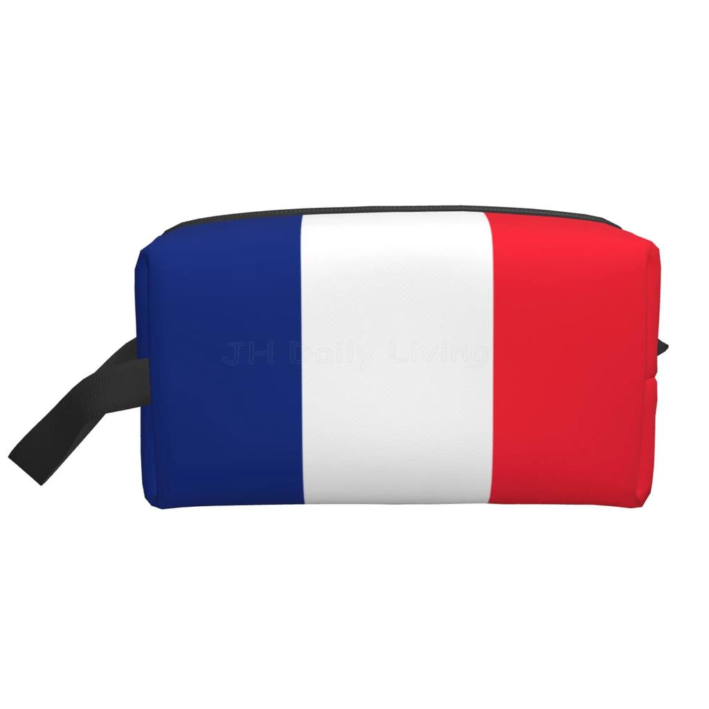 French Flag Travel Toiletry Bag Makeup Cosmetic Bags Pouch Large Accessories for Women Men Girls Gifts Waterproof Zipper