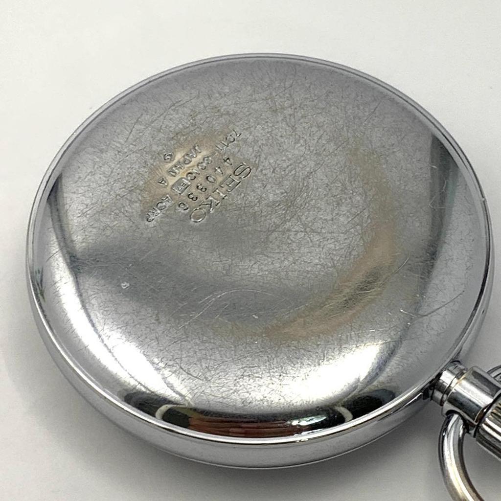 Used 460 [Battery Replaced, Cleaned] Working SEIKO Men's Pocket Watch, Railway Watch 7C11-0010 Quartz, Popular Vintage, Suwa Factory