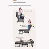Movable Recliner Sofa Bed: Foldable Office Lunch Break Chair with Wheels for Home or Dorm Use