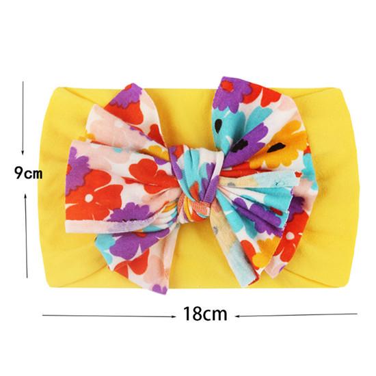 Fashion Floral Childrens Hair Accessories Headband Soft Wide-Brim Elastic Hairband Baby Headwear Comfortable