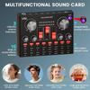 V8K Ses USB Harici Ses Kartı Çoklu Taşınabilir Mikrofon Canlı Yayın Ses Kartı Cep Telefonu Bilgisayar için