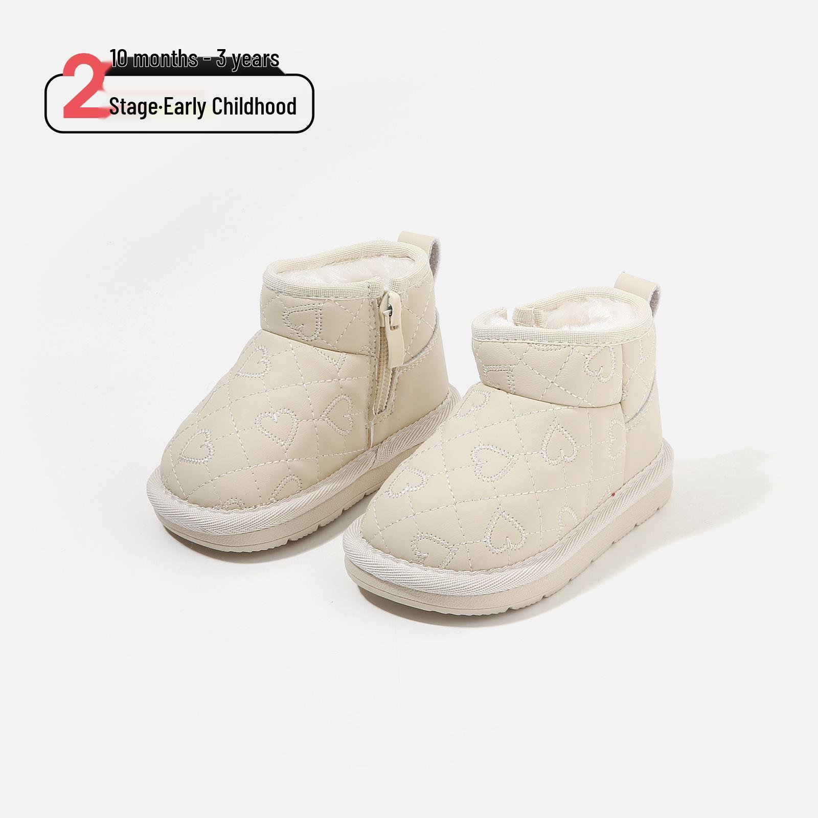

Kids Winter Snow Boots - Soft Sole Cotton Shoes for Toddlers and Infants Factory Order Price Size 16-20 (120 pairs) бежевий