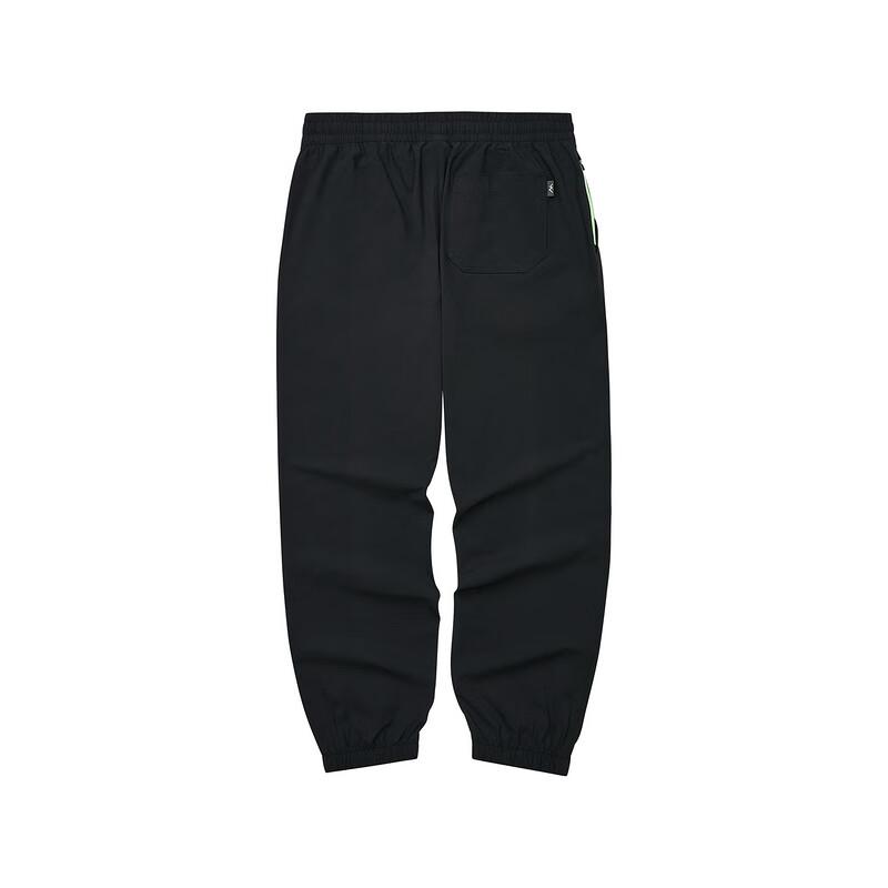 Skechers AW24 Outdoor Series Solid Color Lace-Up Woven Casual Pants Men pants Carbon-Black L324M010-0018