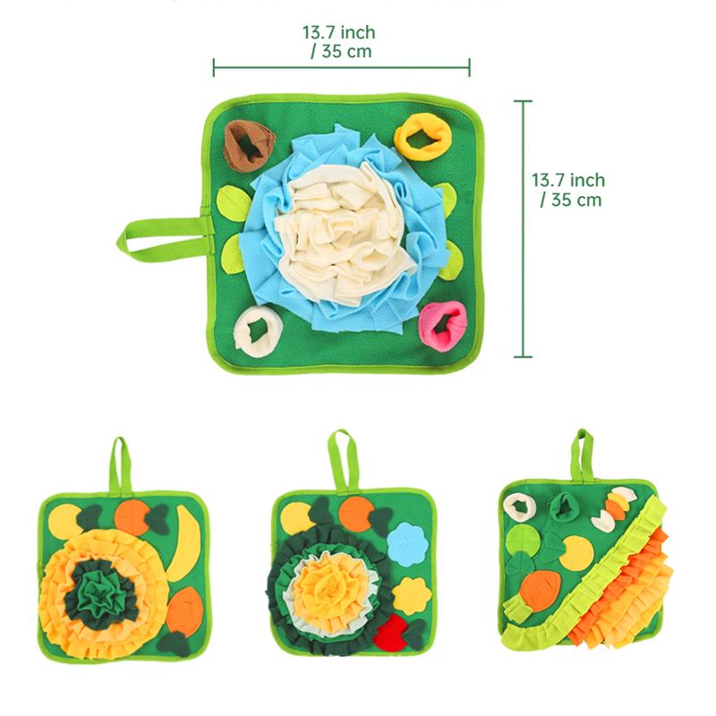 Kaninchen Futtermatte Schnüffelmatte für Kleintiere Kaninchen Spielzeug 35x35cm Haustiere Interaktive Futtermatte Leckerli Spender